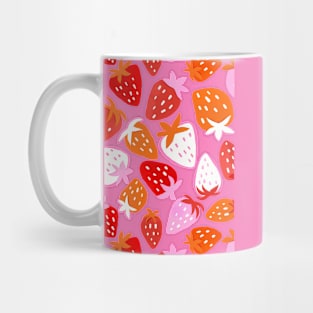 Juicy Summer Strawberries Pattern Mug